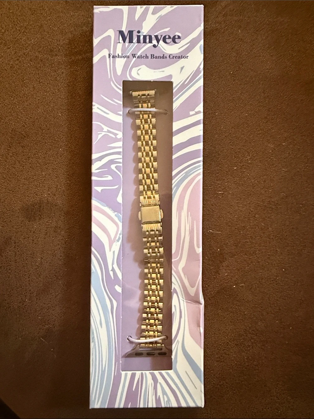 NIB Two Tone Metal Watch Band for Apple Watch 40mm Narrow Style
